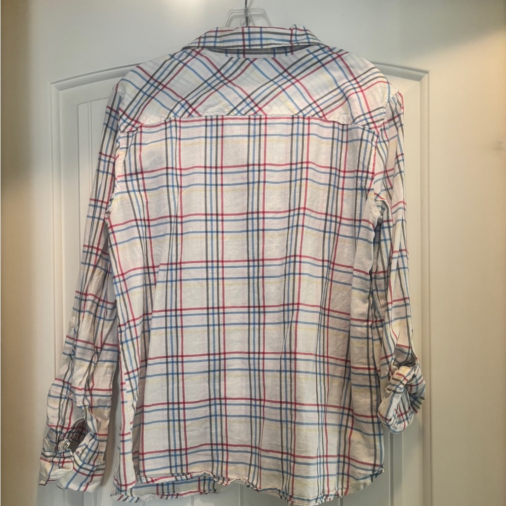 Talbots Multicolor Plaid Shirt M - Picture 2 of 5